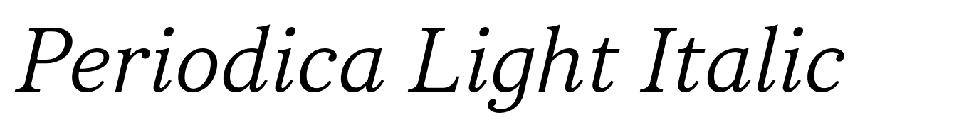 Periodica Light Italic